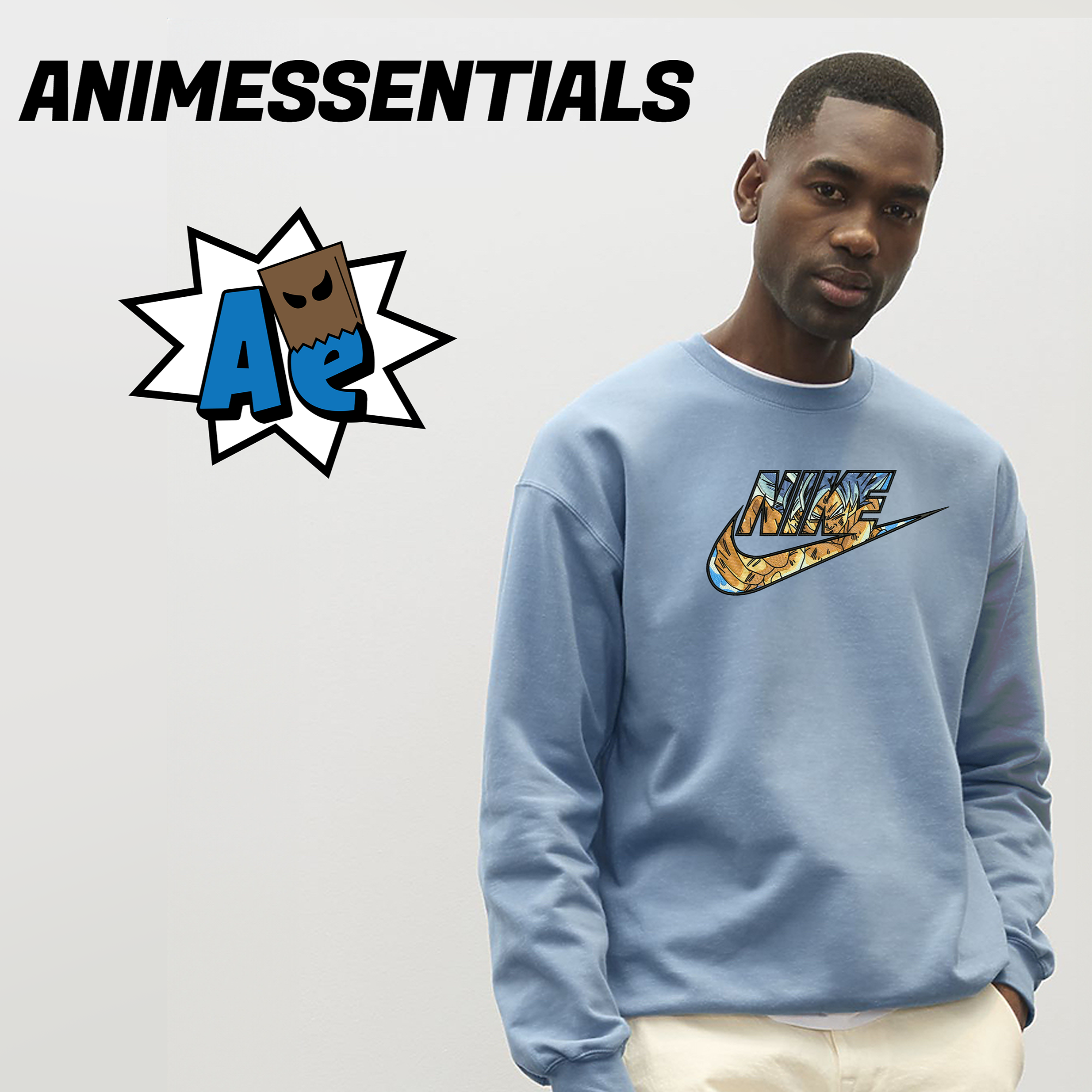 Super Saiyan Goku x Nike Sweatshirt Gift For Dragon Ball Z Fan Anime Essentials