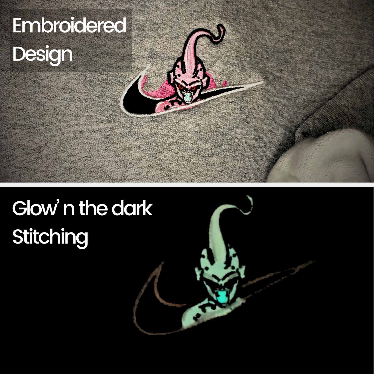 MaJin Buu From DBZ , Kid buu, Majin Buu, DBZ, Sweater, Anime, Goku, Dragon ball Z, Dragon ball super, Krillin, Beerus , Wise , Anime fan, Unisex, Gift for him, glow in the dark
