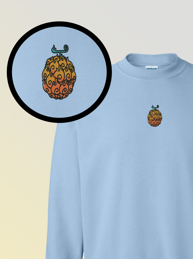 Flame Flame Fruit Crewneck | One Piece Inspired Anime Sweatshirt