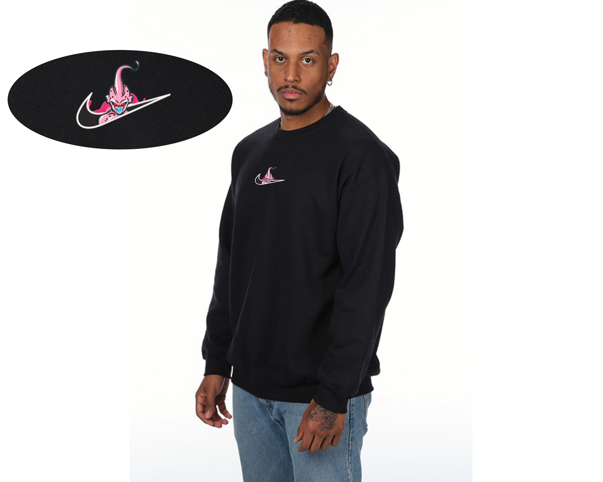 Kid buu, Majin Buu, DBZ, Sweater, Anime, Goku, Dragon ball Z, Dragon ball super, Krillin, Beerus , Wise , Anime fan, Unisex, Gift for him