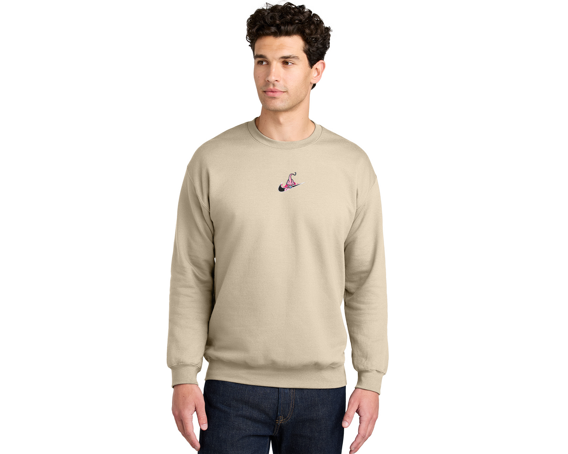 Kid buu, Majin Buu, DBZ, Sweater, Anime, Goku, Dragon ball Z, Dragon ball super, Krillin, Beerus , Wise , Anime fan, Unisex, Gift for him, Tan sweat shirt