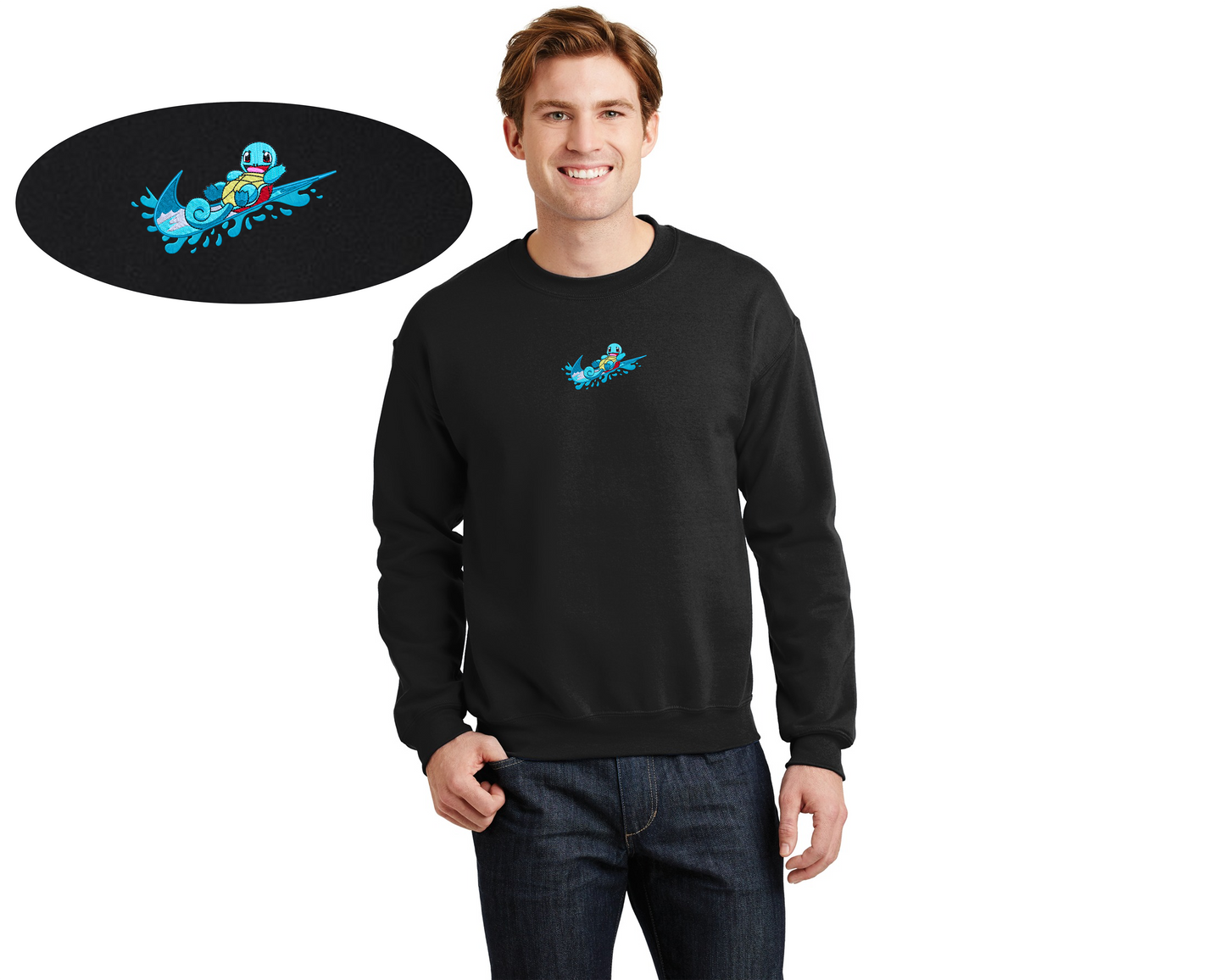 Squirtle, Water type, Starter pokemon, pokemon, Pokemon Go, Pokemon Sweater, Crew neck, Unisex, Pickachu, Gangar, Snorlax, Pokemon Gift, Boyfriend Gift