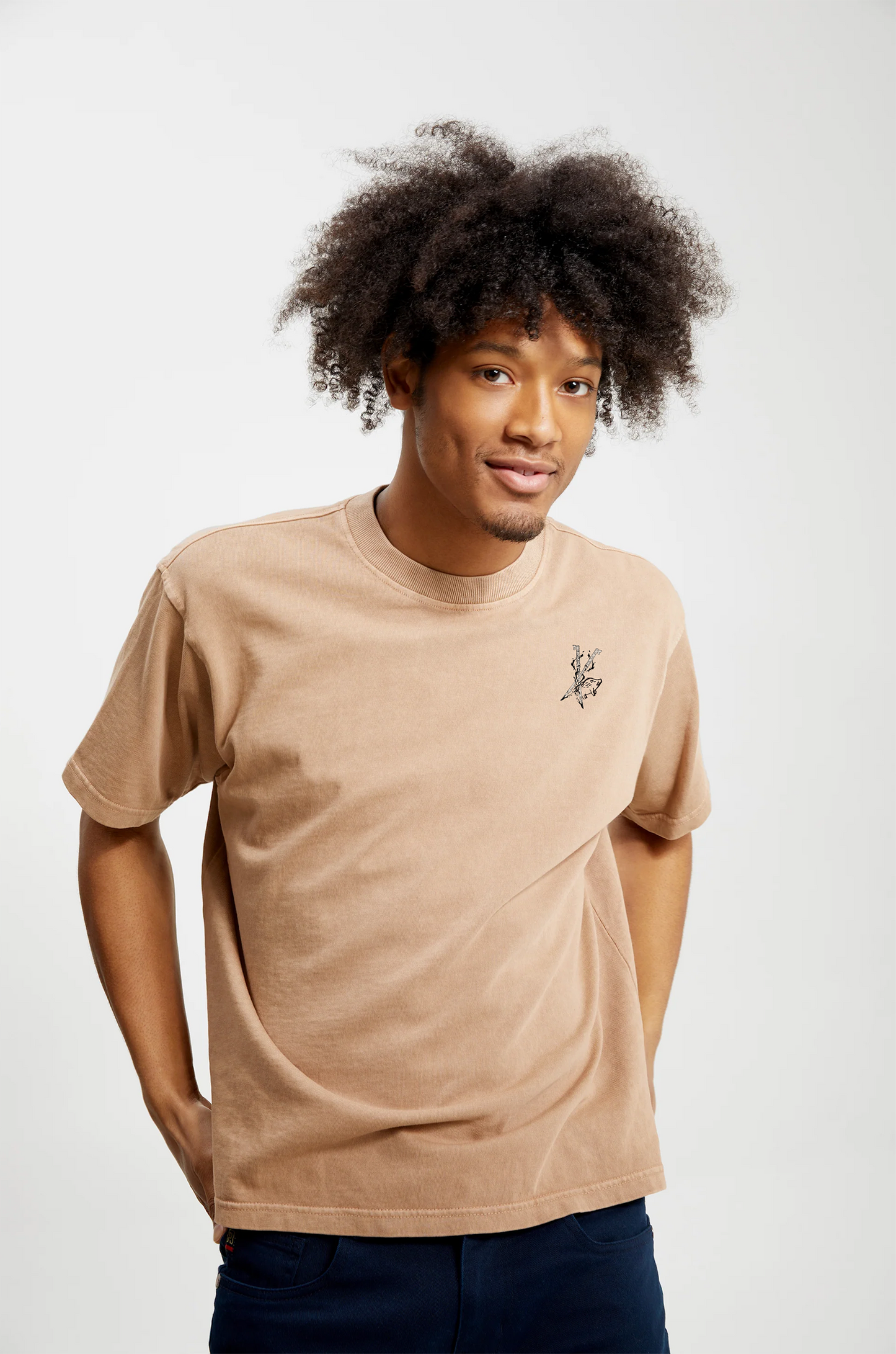 Beast breathing, Inosuke mask, Inosuke weapons, Demon Slayer , Tan shirt , Oversized anime shirt, High quality shirt, High quality, Anime gift, Anime shirt