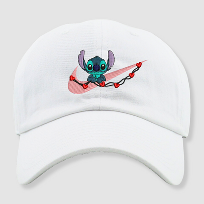 Nike-Inspired Stitch Dad Hat: Premium Embroidered Apparel for Lilo & Stitch Fans