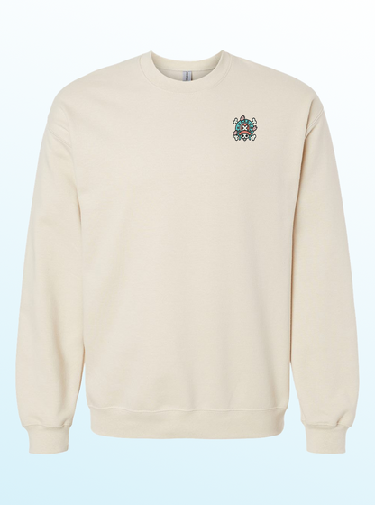 Tony Chopper Skull Crewneck – Cozy Anime-Inspired Embroidered Sweater