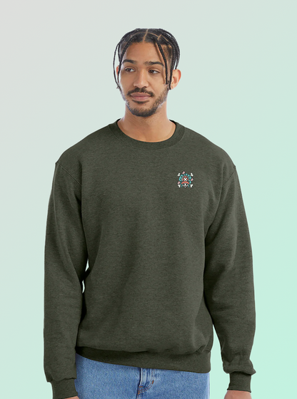Tony Chopper Skull Crewneck – Cozy Anime-Inspired Embroidered Sweater