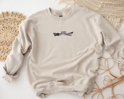 Triple Blade Warrior Embroidered Sweatshirt