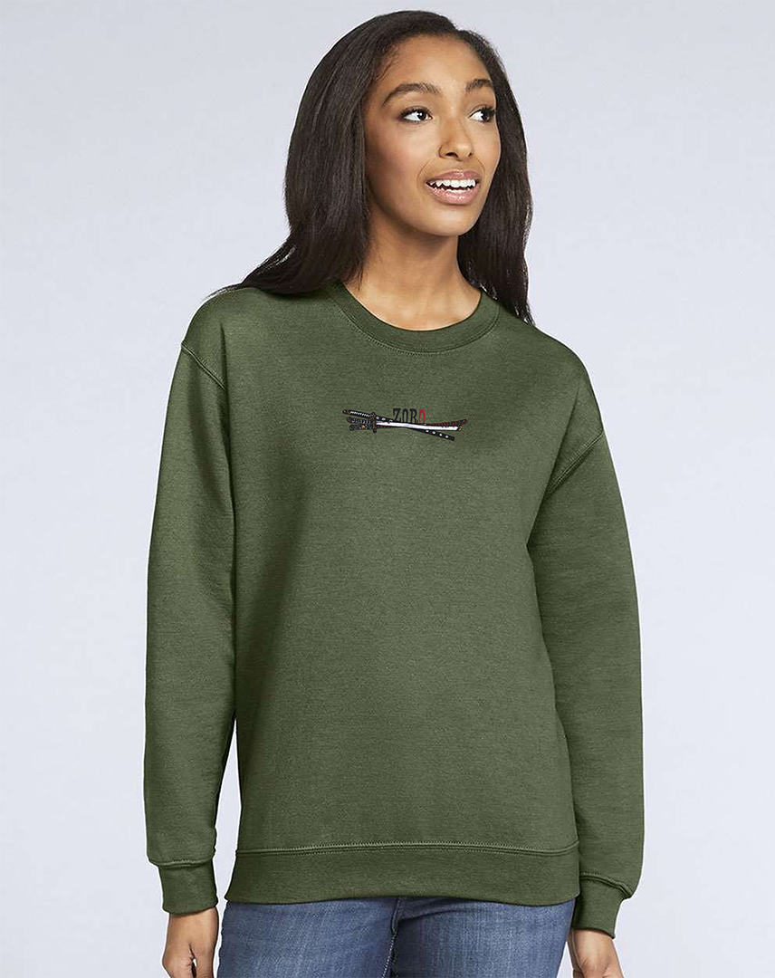 Triple Blade Warrior Embroidered Sweatshirt