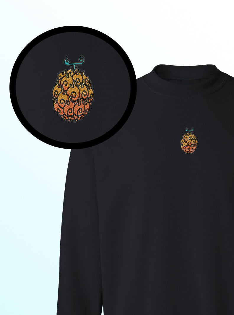 Flame Flame Fruit Crewneck | One Piece Inspired Anime Sweatshirt