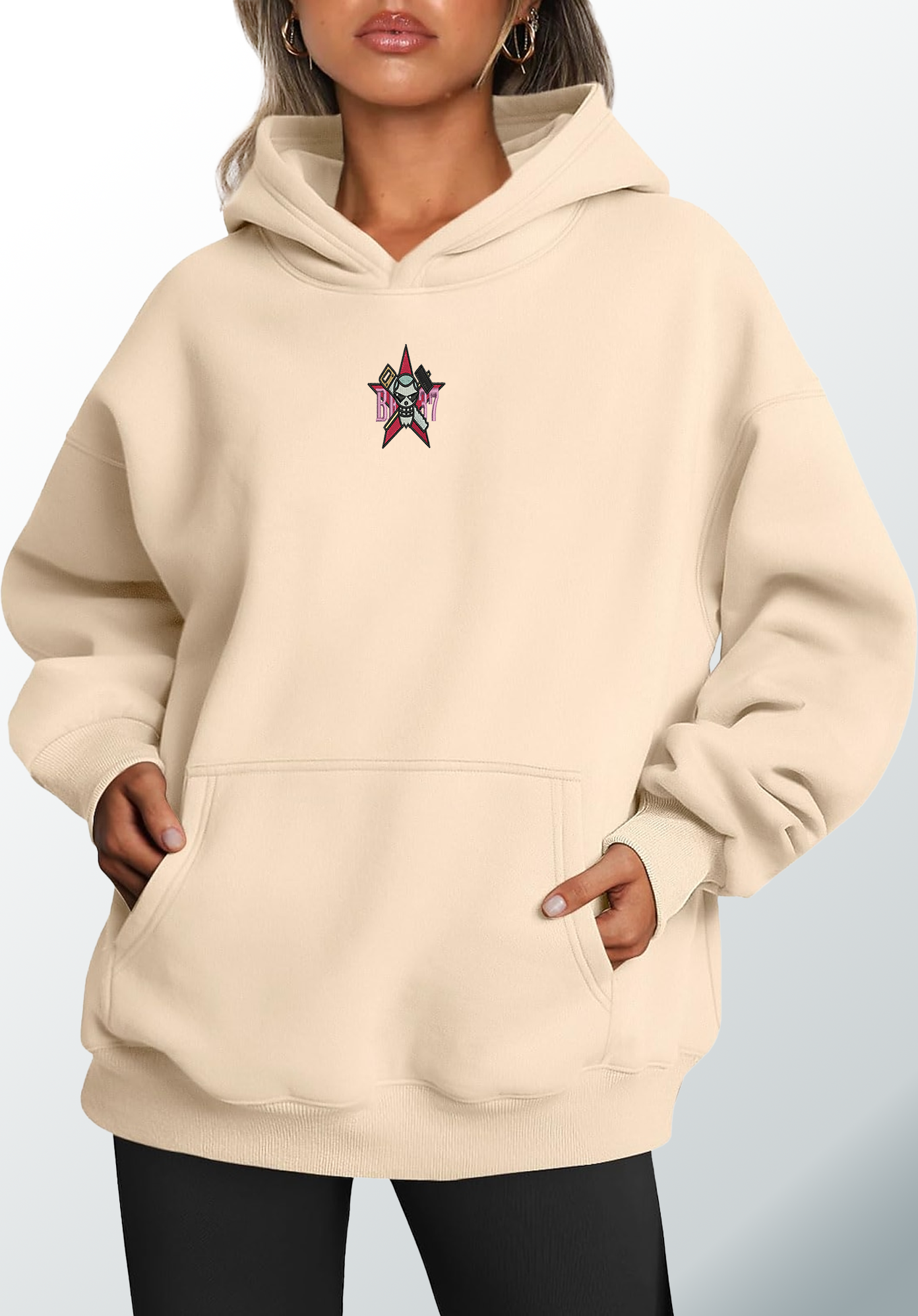 Heavy Weighted Hoodie Franky Mecha Skull  Design