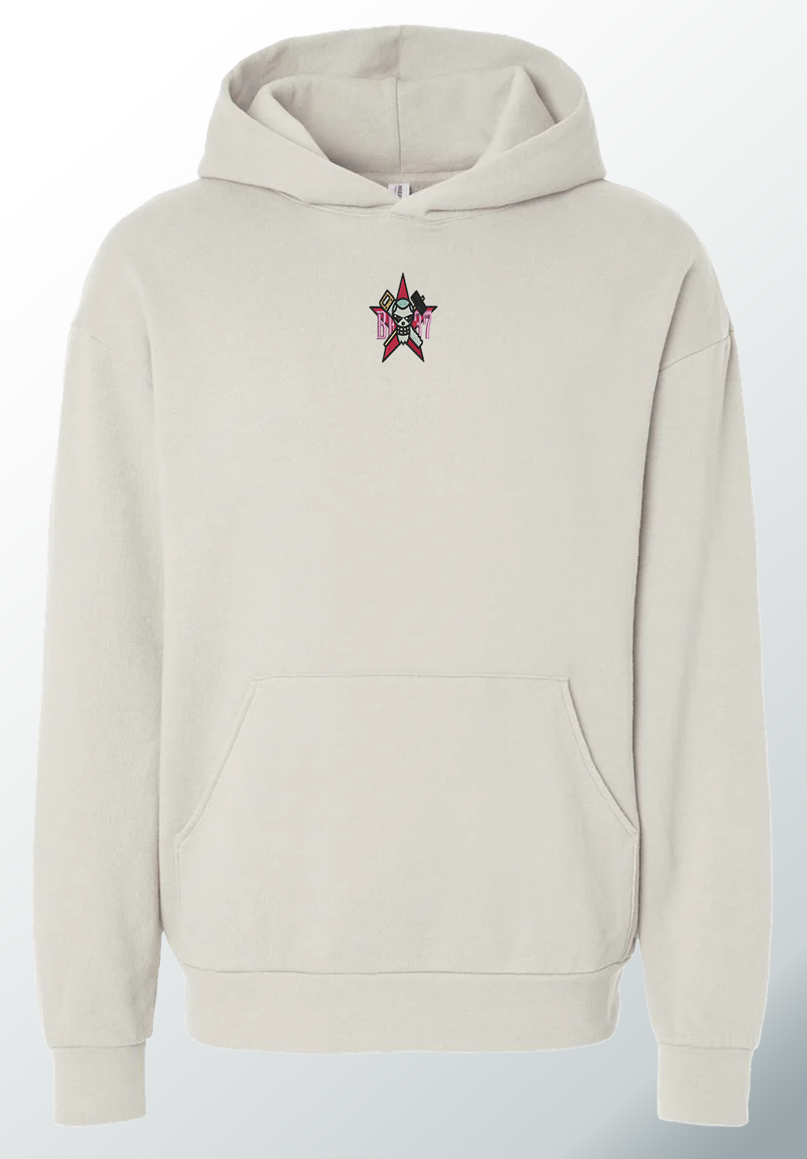 Heavy Weighted Hoodie Franky Mecha Skull  Design