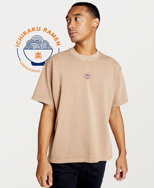 Ichiraku Ramen Oversized T-Shirt ( Blue & Orange ) Anime Streetwear Essential