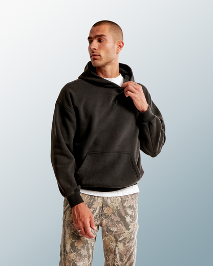 Minimalist “Gentleman Bunny” Hoodie – Cartoon-Inspired Streetwear