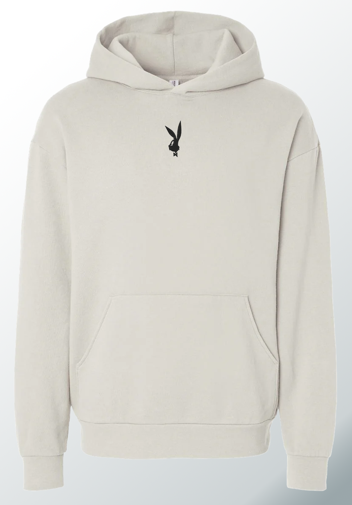 Minimalist “Gentleman Bunny” Hoodie – Cartoon-Inspired Streetwear