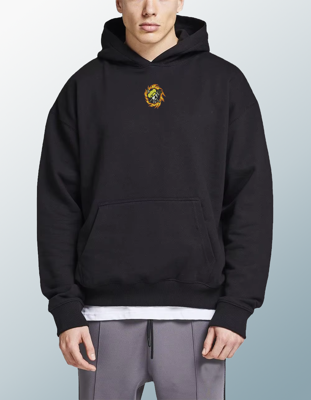 Flame Chef Pirate Pullover Hoodie | Anime-Inspired Streetwear Heavy weighted Hoodie
