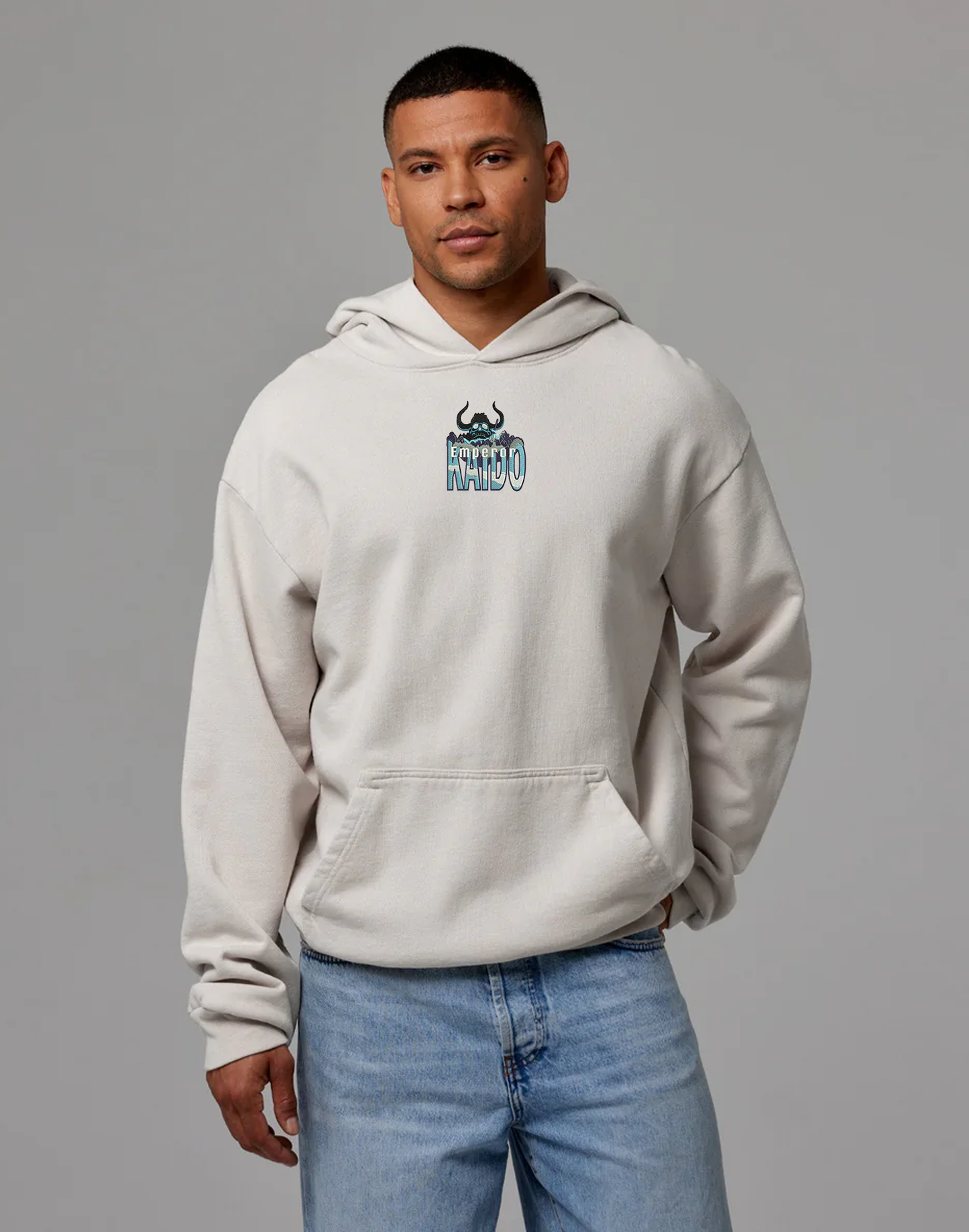 Emperor Kaido Beast Hoodie | Anime-Style Embroidered Hoodie