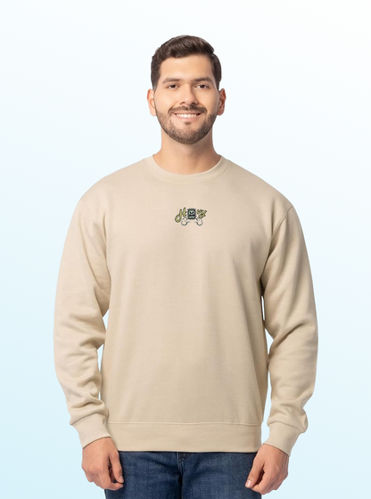 Heavy Crewneck | Retro Game-Inspired Thwomp Design | Vintage Streetwear Aesthetic