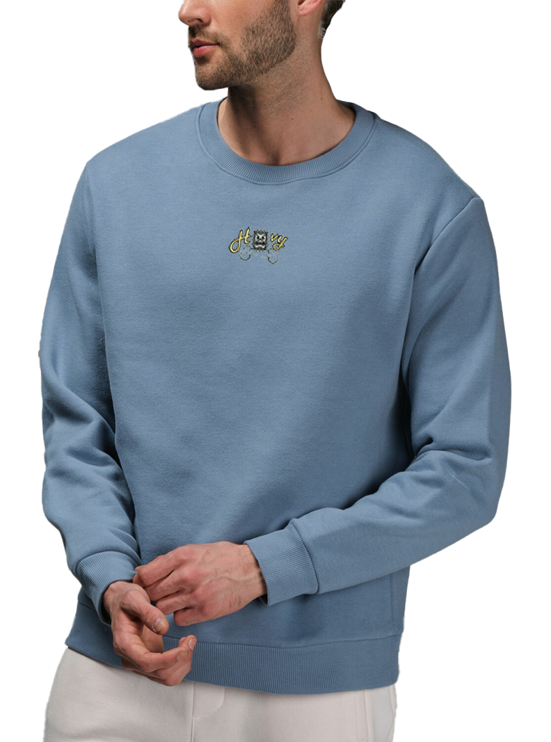 Heavy Crewneck | Retro Game-Inspired Thwomp Design | Vintage Streetwear Aesthetic