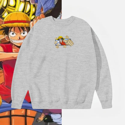 Monkey D. Luffy Sweatshirt: Premium Embroidered Apparel for One Piece Fans