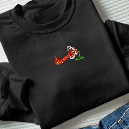 Nike-Inspired Super Mario Piranha Plant Sweatshirt: Premium Anime & Gaming Apparel